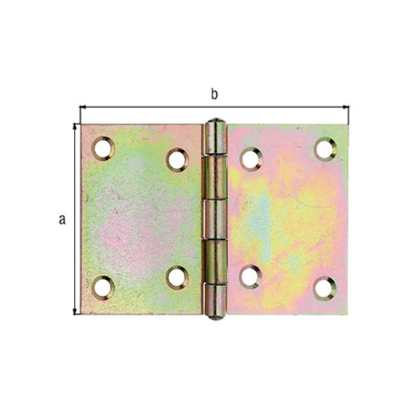 Charnière large galvanisé 70 x 104,5mm - Alberts