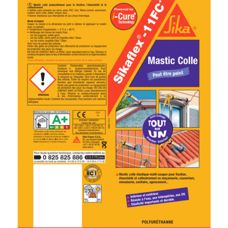 Mastic colle blanc Sikaflex 11FC 300mL Sika