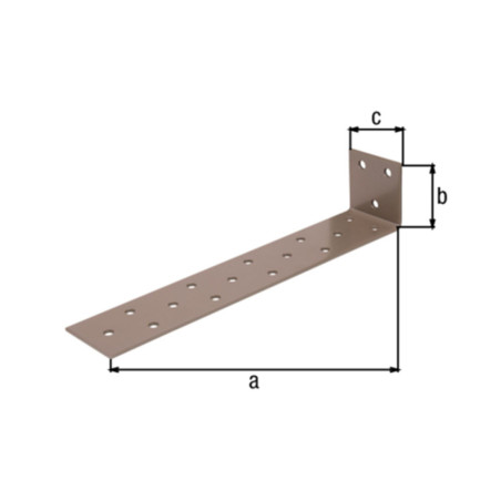 Equerre à beton 205 x 40 x 40mm beige Duravis - Alberts