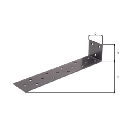 Boite 10 équerres à beton 205 x 40 x 40mm brun noir diamant Duravis - Alberts