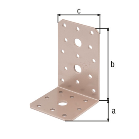 Boite 50 équerres d'assemblage 100 x 60 x 60mm beige Duravis - Alberts