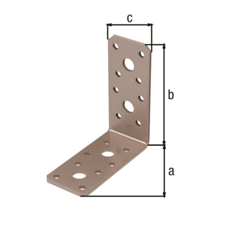 Equerre d'assemblage 90 x 90 x 40mm beige Duravis - Alberts