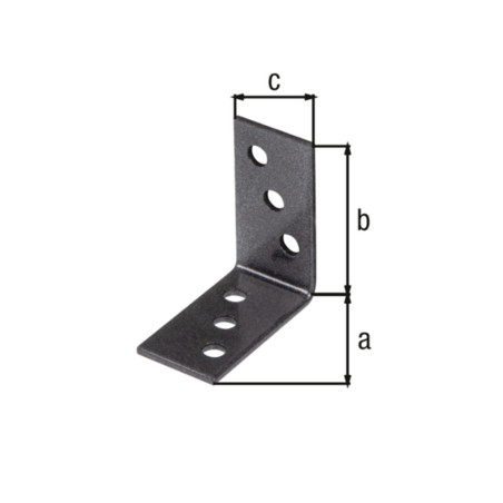 Equerre d'assemblage 40 x 40 x 20mm noir diamant Duravis - Alberts