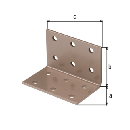 Equerre d'assemblage 40 x 40 x 60mm beige Duravis - Alberts