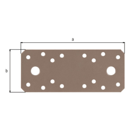 Boite 30 platines d'assemblage 133 x 55 x 2,5mm beige Duravis - Alberts