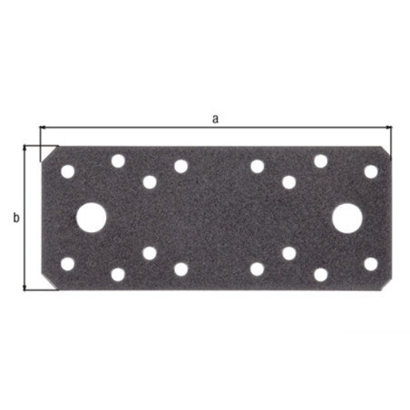 Boite 30 platines d'assemblage 133 x 55 x 2,5mm noir diamant Duravis - Alberts