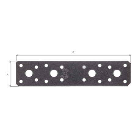 Boite 30 platines d'assemblage 180 x 40 x 3mm noir diamant Duravis - Alberts