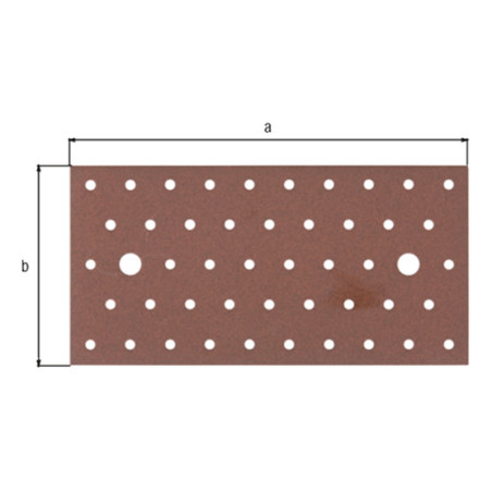 Boite 25 platines d'assemblage 200 x 100 x 2mm brun rouille Duravis - Alberts