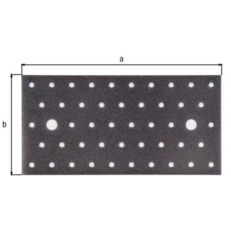 Boite 25 platines d'assemblage 200 x 100 x 2mm noir diamant Duravis - Alberts