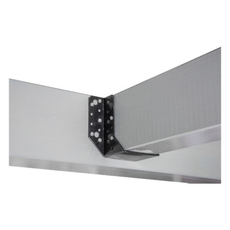 Support en U ailes extérieures 60 x 100mm noir diamant Duravis - Alberts