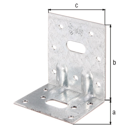 Equerre d'assemblage renforcée 50 x 77 x 64mm - Alberts