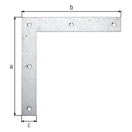 Boite 10 équerres d'angle 200 x 200 x 30mm - Alberts