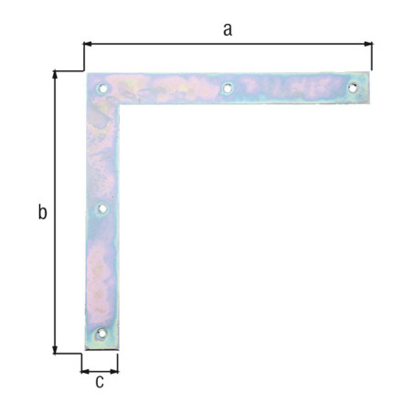 Boite 10 équerres d'angle 250 x 250 x 3mm acier galvanisé - Alberts