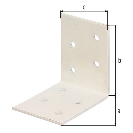 Equerre d'assemblage 50 x 50 x 40mm blanc - Alberts