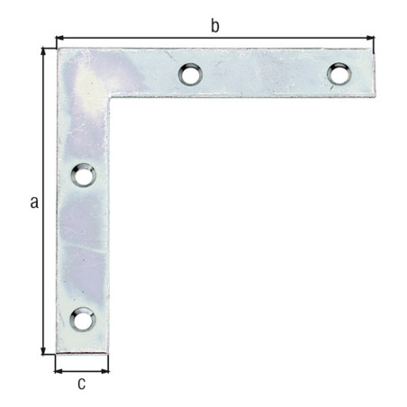 Equerre de meubles 60 x 60 x 10mm - Alberts