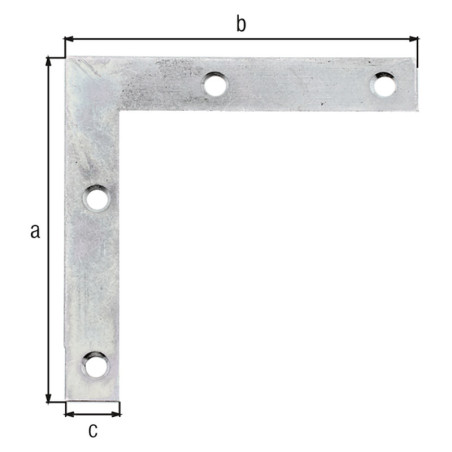 Boite 50 équerres de meubles 75 x 75 x 12mm - Alberts