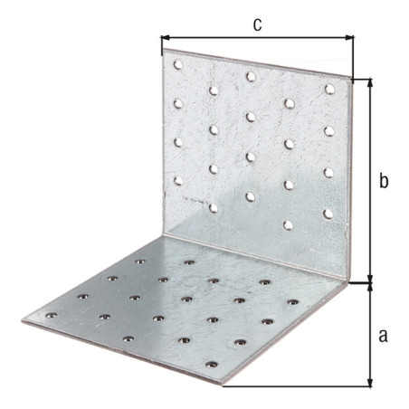 Boite 25 équerres d'assemblage 100 x 100 x 100mm - Alberts