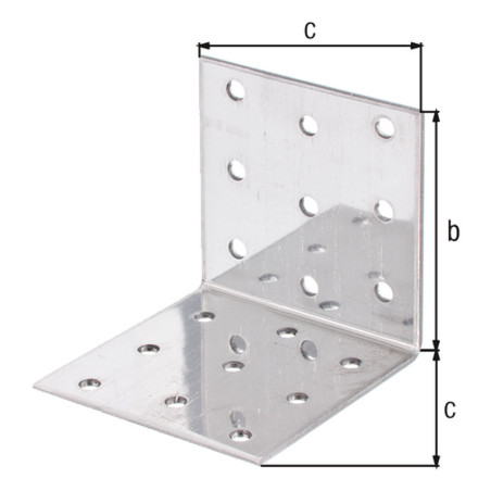 Boite 25 équerres d'assemblage 60 x 60 x 60mm - Alberts