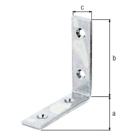 Equerre de poutre 80 x 80 x 20mm - Alberts