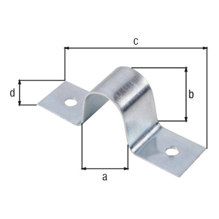 Boite 20 gâches 18 x 23mm acier zingué - Alberts