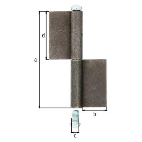 Boite 10 paumelles à souder 120 x 9mm - Alberts