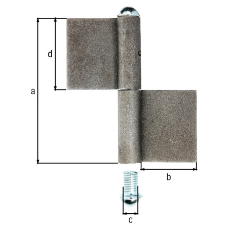 Boite 10 paumelles à souder 140 x 9mm - Alberts