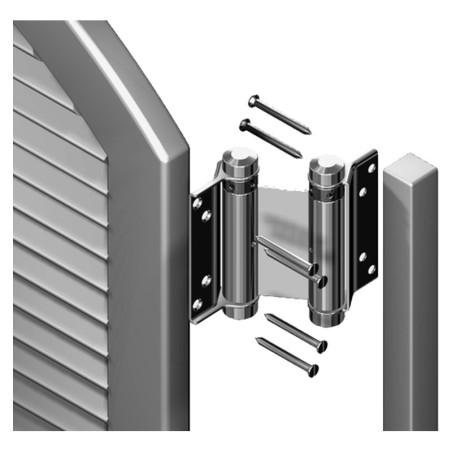 Boite 5 paumelles de porte-va-et-vient 76 x 52mm - Alberts