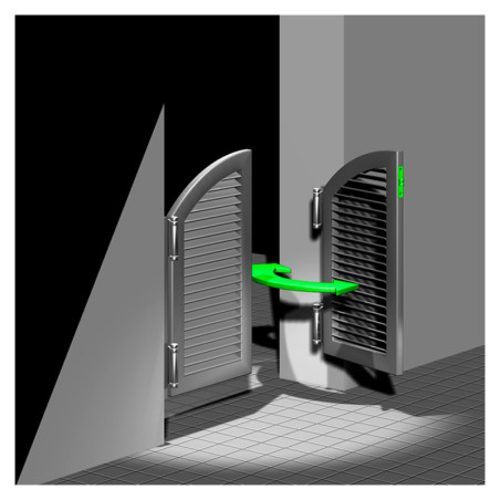 Paumelle de porte-va-et-vient 76 x 52mm - Alberts