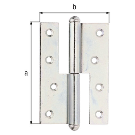 Boite 10 paumelles universelles gauche 120 x 88 x 2,7mm - Alberts