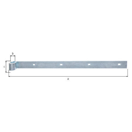 Boite 10 pentures droites Ø14 x 400 x 5mm - Alberts