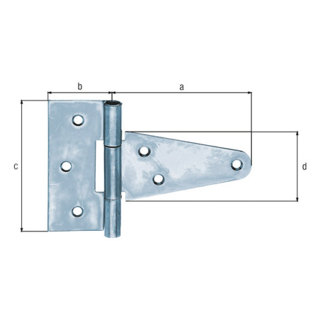 Boite 10 pentures anglaises larges 102 x 40 x 90mm - Alberts