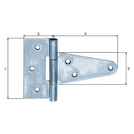 Boite 10 pentures anglaises larges 148 x 40 x 90mm - Alberts