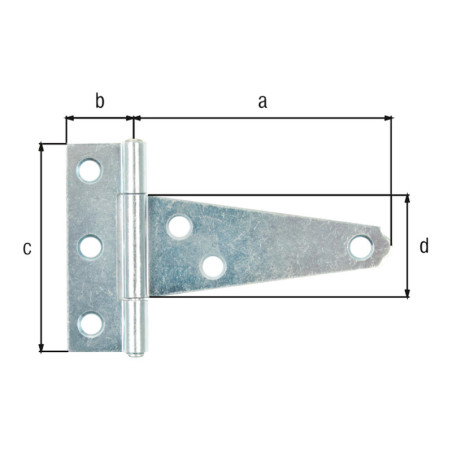 Boite 25 pentures anglaises légères 75 x 20 x 60mm - Alberts