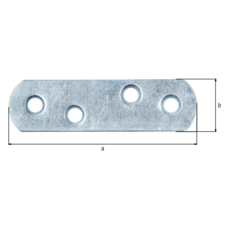 Boite 100 platines d'assemblage bouts ronds 16 x 57mm - Alberts