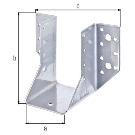 Boite 25 supports U ailes extérieures 60 x 100mm - Alberts