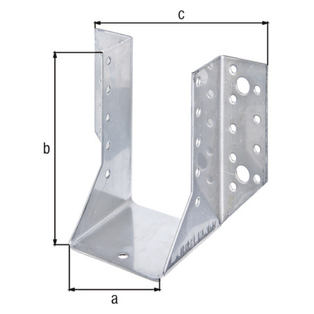 Boite 25 supports U ailes extérieures 80 x 120mm - Alberts