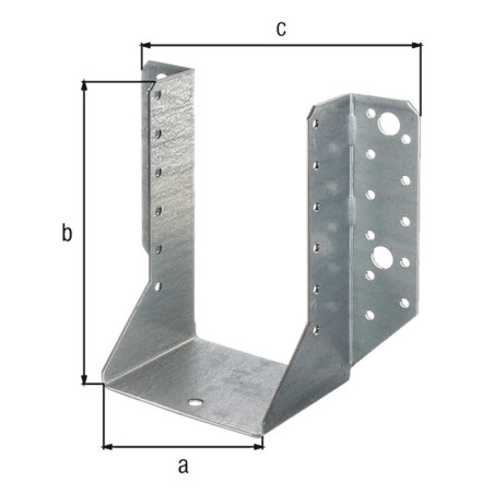 Boite 25 supports U ailes extérieures 100 x 140mm - Alberts