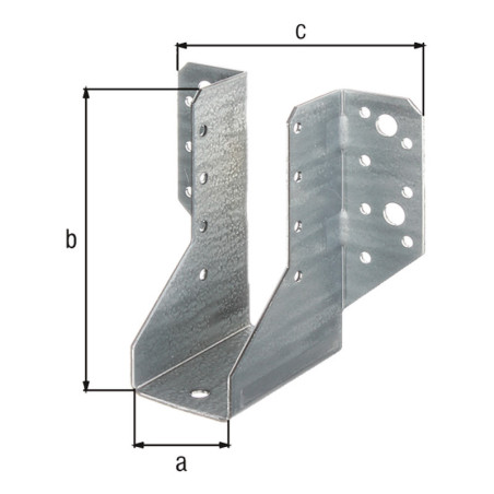 Boite 25 supports U ailes extérieures 40 x 110mm - Alberts