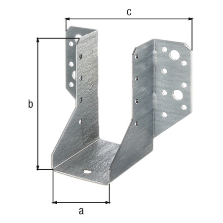 Boite 25 supports U ailes extérieures 50 x 105mm - Alberts