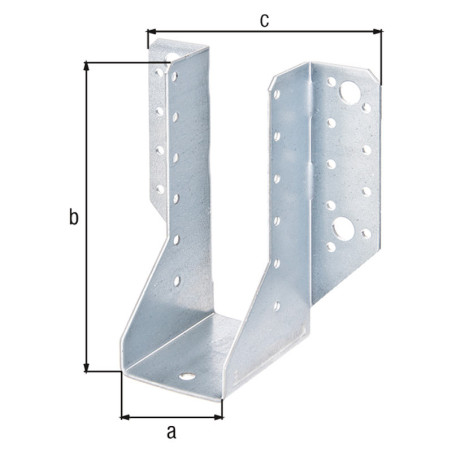 Boite 25 supports U ailes extérieures 50 x 135mm - Alberts