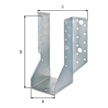 Boite 25 supports U ailes extérieures 60 x 160mm - Alberts