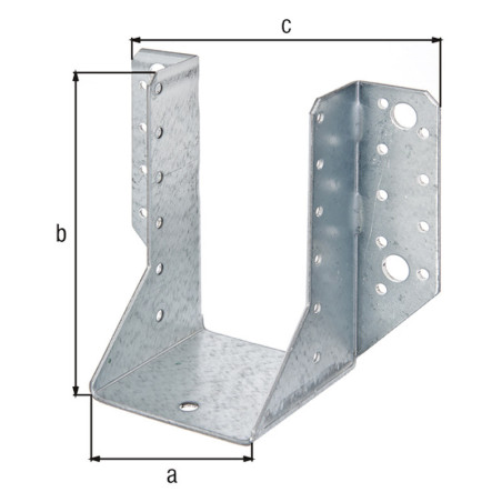 Boite 25 supports U ailes extérieures 70 x 125mm - Alberts