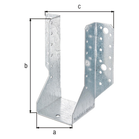 Boite 25 supports U ailes extérieures 70 x 155mm - Alberts