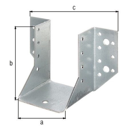 Boite 25 supports U ailes extérieures 70 x 95mm - Alberts