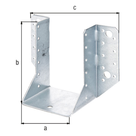 Boite 25 supports U ailes extérieures 80 x 120mm - Alberts