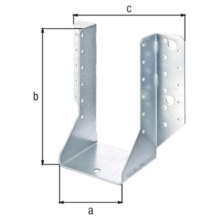 Boite 25 supports U ailes extérieures 80 x 150mm - Alberts