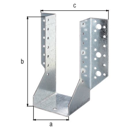 Boite 25 supports U ailes extérieures 80 x 180mm - Alberts