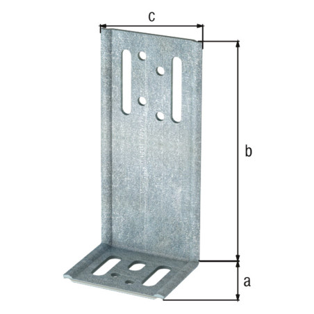 Lot 50 pcs équerres de bardage 53 x 138 x 66mm - Alberts