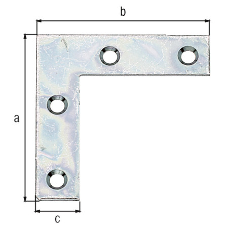 Lot 12 pcs équerres de meubles 40 x 40 x 10mm - Alberts