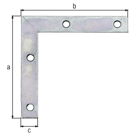 Lot 8 pcs équerres de meubles 75 x 75 x 12mm - Alberts